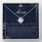 Love Knot Necklace | To My Badass Mom Necklace | Mother’s Day Gift | Personalized Mom Gift | Mothers Necklace | Gift for Mom | Best Mom Gift | Interlock Heart