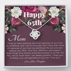 Mother's 65th Birthday Gift | Gift for Mom on her birthday | Gift For Mom from Daughter | Mom Necklace | Best Mom Gift Message Card
