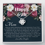 Mother's 65th Birthday Gift | Gift for Mom on her birthday | Gift For Mom from Daughter | Mom Necklace | Best Mom Gift Message Card