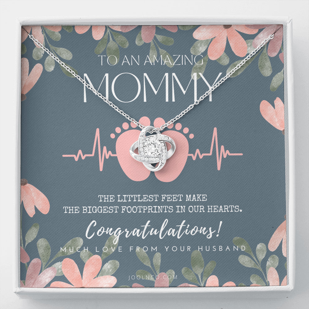 Gift for Pregnant Wife | Mom to be gift | New Mommy Necklace | To Mommy to be | New Mom Jewelry | Love Knot