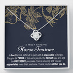 Gift For Horse Trainer, Horse Trainer Gift, Horse Trainer Appreciation Gift, Birthday, Love Knot Necklace