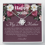 Love Knot Necklace | Mother's 70th Birthday Gift | Gift for Mom on her birthday | Gift For Mom from Daughter & Son | Mom Necklace | Best Mom Gift Message Card