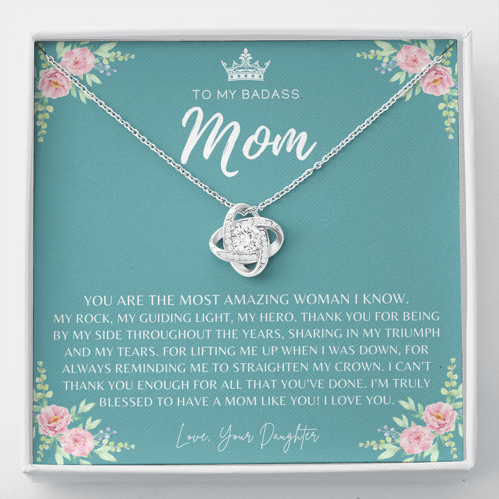 Badass Mom Gift | To My Badass Mom Necklace | Mother’s Day Gift | Daughter to Mom Gift | Gift from Daughter to Mom on Wedding Day | Mom gift