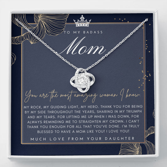 Badass Mom Gift | To My Badass Mom Necklace | Mother’s Day Gift | Daughter to Mom Gift | Gift from Daughter to Mom on Wedding Day | Mom gift