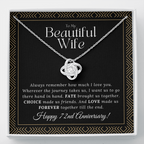 72 Year Anniversary Gift For Wife - Love Knot Necklace