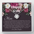 Mother's 65th Birthday Gift | Gift for Mom on her birthday | Gift For Mom from Daughter | Mom Necklace | Best Mom Gift Message Card