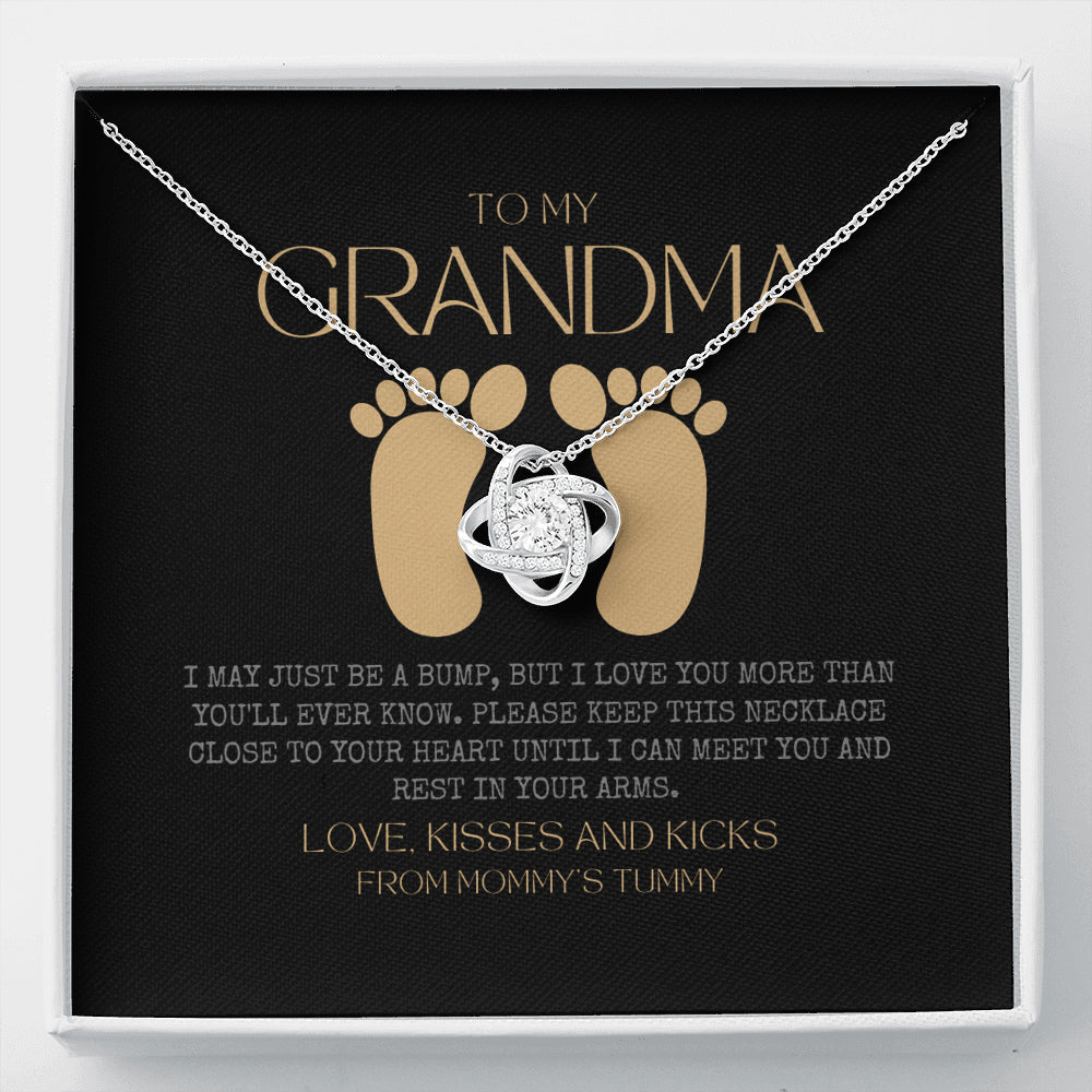 New Grandma Gift | Mom to Grandma Necklace | Pregnancy Announcement Grandparent | Gifts for Grandma | First Time Grandma Gifts | Mothers Day Gift | New Grandma Necklace | I May Just Be A Bump But I Love You More Than You Ever Know | Baby shower gift
