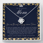 Love Knot Necklace | To My Badass Mom Necklace | Mother’s Day Gift | Personalized Mom Gift | Mothers Necklace | Gift for Mom | Best Mom Gift | Interlock Heart