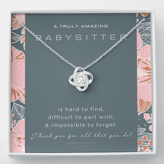 Nanny Appreciation Necklace Gift, Nanny Thank You Gift, Thank you Nanny, Gift for Nanny Leaving, A Truly Amazing Babysitter Gift, Best Nanny