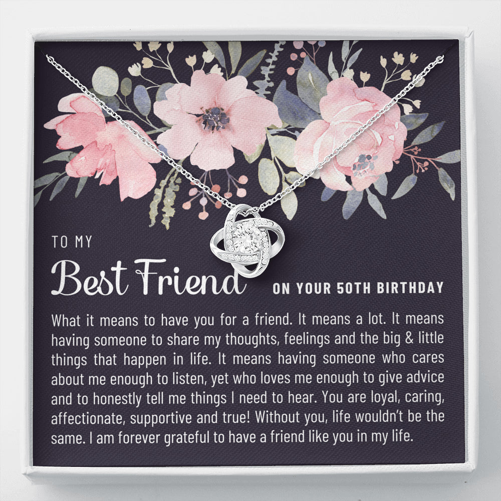 Friend Birthday50 Love Knot Necklace