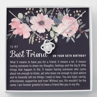 Friend Birthday50 Love Knot Necklace