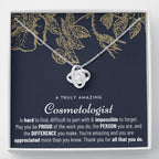 Gift For Female Cosmetologist, Cosmetologist Gift, Cosmetologist Appreciation Gift, Birthday, Love Knot Necklace