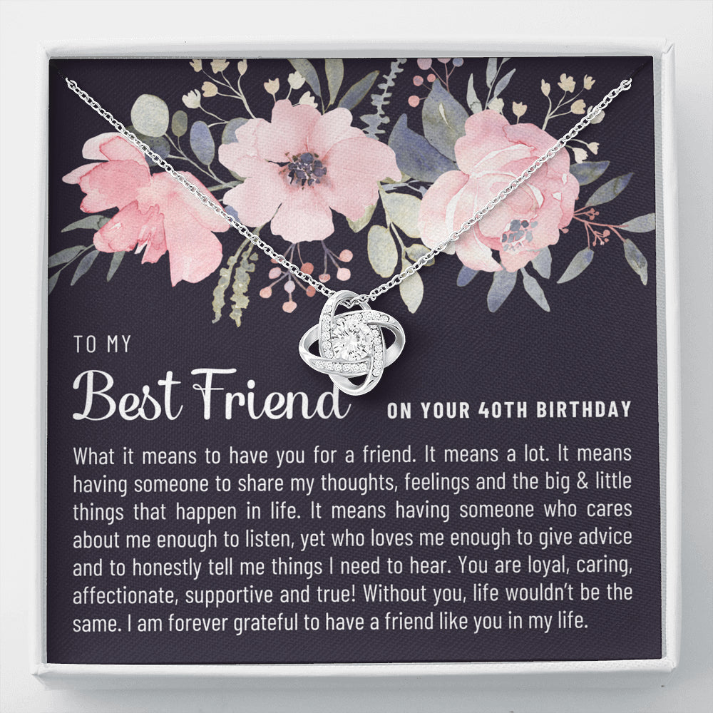 Friend Birthday40 Love Knot Necklace