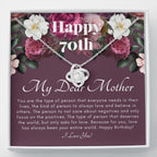 Love Knot Necklace | Mother's 70th Birthday Gift | Gift for Mom on her birthday | Gift For Mom from Daughter & Son | Mom Necklace | Best Mom Gift Message Card