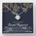 Gift For Female Dental Hygienist, Dental Hygienist Gift, Dental Hygienist Appreciation Gift, Birthday, Love Knot Necklace