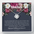 Love Knot Necklace | Mother's Birthday Gift | Necklace for Mom's birthday | Elegant Gift For Mom from Son | Best Mom Gift Message Card | Elegant Gift