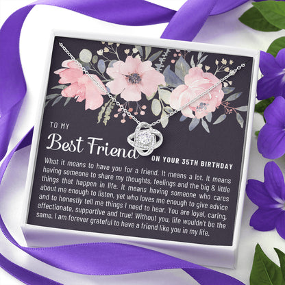 Friend Birthday35 Love Knot Necklace