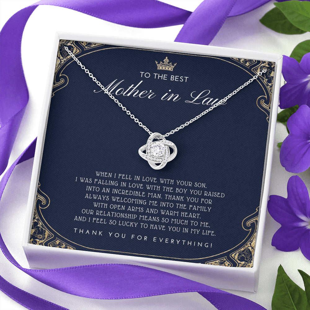 Love Knot Necklace | Mother in Law Gift | Mom in Law Jewelry | Mother's Day Gift for Mother-in-Law | Gift for Mother in Law | Mother-in-Law Necklace