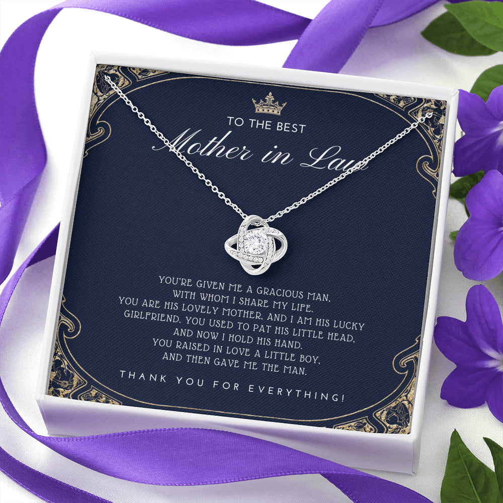 Love Knot Necklace | Mother in Law Gift | Mom in Law Jewelry | Mother's Day Gift for Mother-in-Law | Gift for Mother in Law | Mother-in-Law Necklace