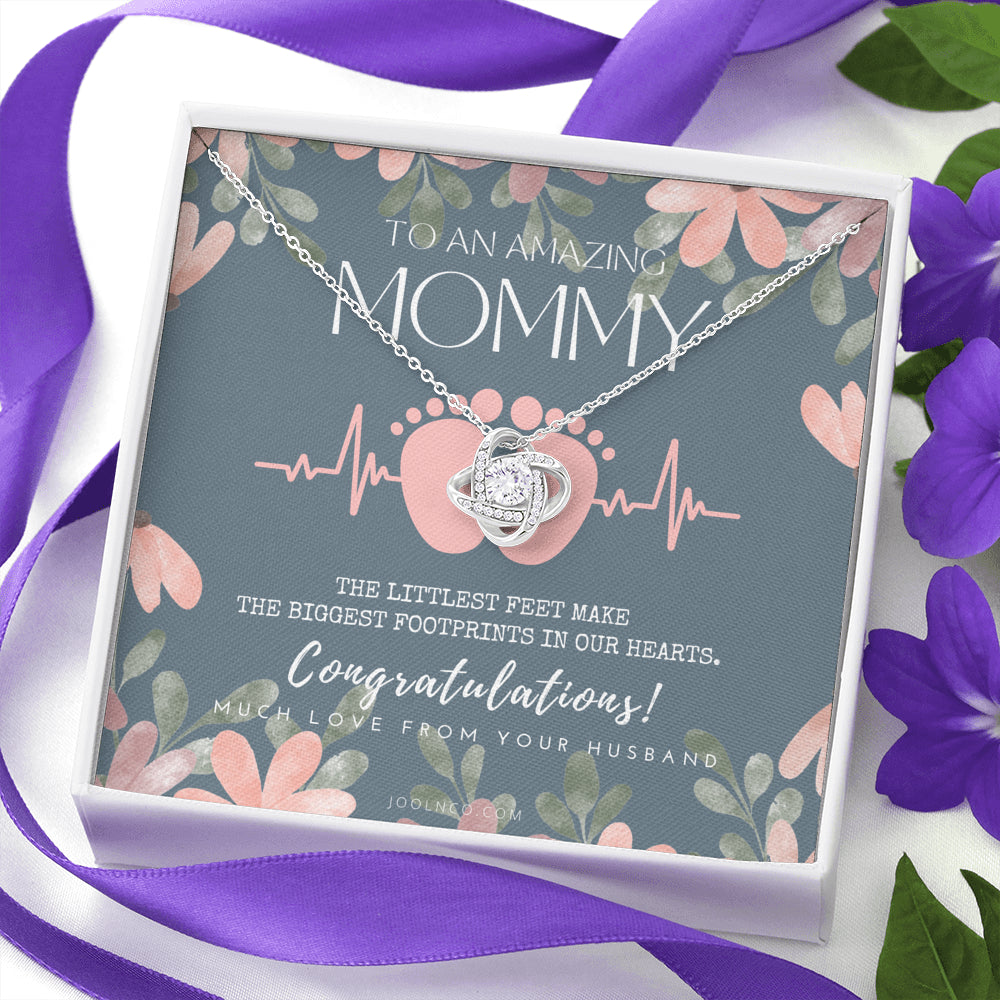 Gift for Pregnant Wife | Mom to be gift | New Mommy Necklace | To Mommy to be | New Mom Jewelry | Love Knot