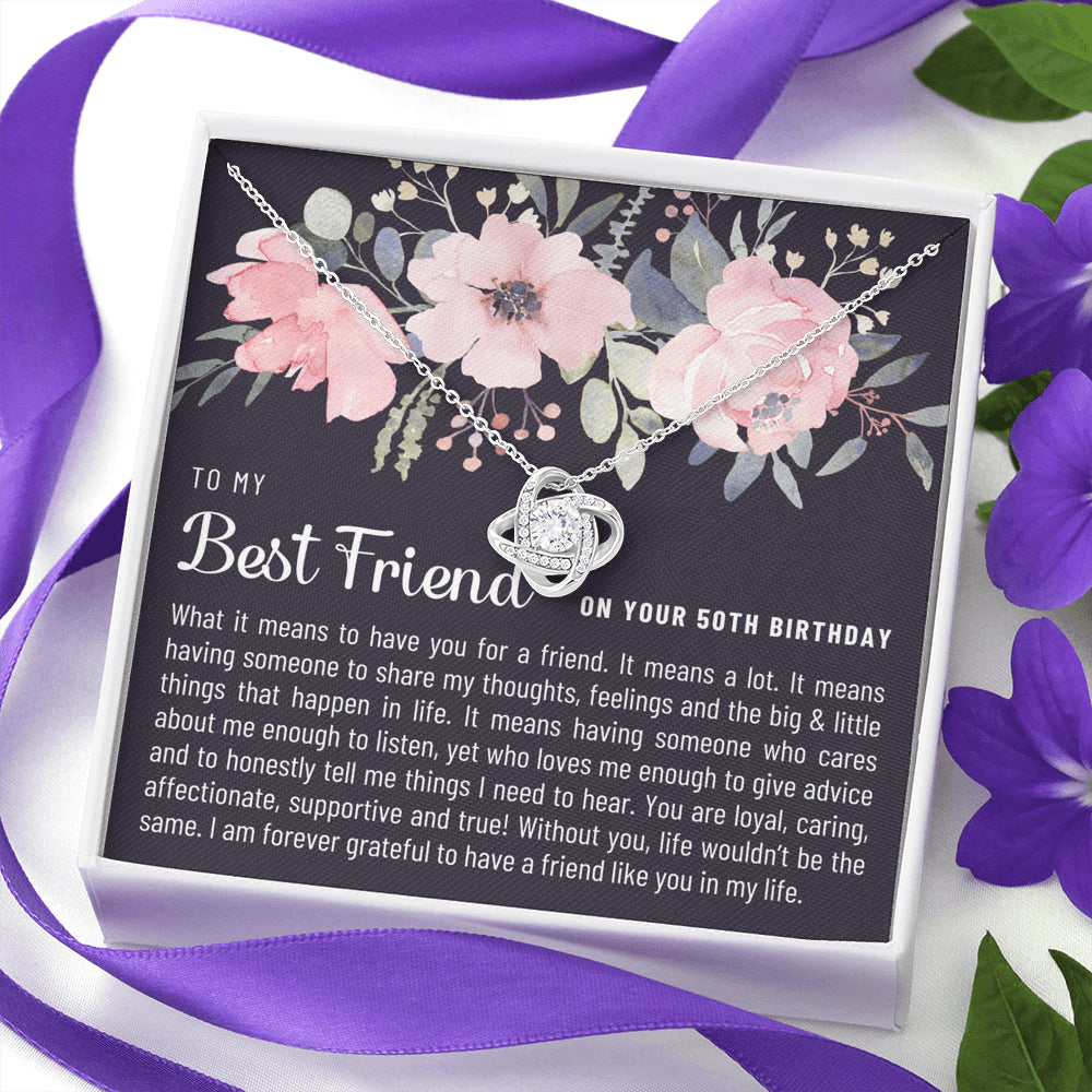 Friend Birthday50 Love Knot Necklace