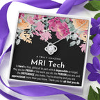 Gift For Female MRI Tech, MRI Tech Retirement Gift, MRI Tech Appreciation Gift, Birthday, Love Knot Necklace
