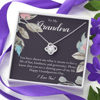 Gift For Grandma Necklace, Grandmother Birthday Gift From Granddaughter/Grandson, To My Grandma Necklace Gift, Grandmother Gift, Grandparents Day Gift