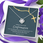 Confirmation Gift For Girls, Confirmation Granddaughter, Love Knot Necklace,  Confirmation Gift Ideas For Girls, Catholic Confirmation Gift