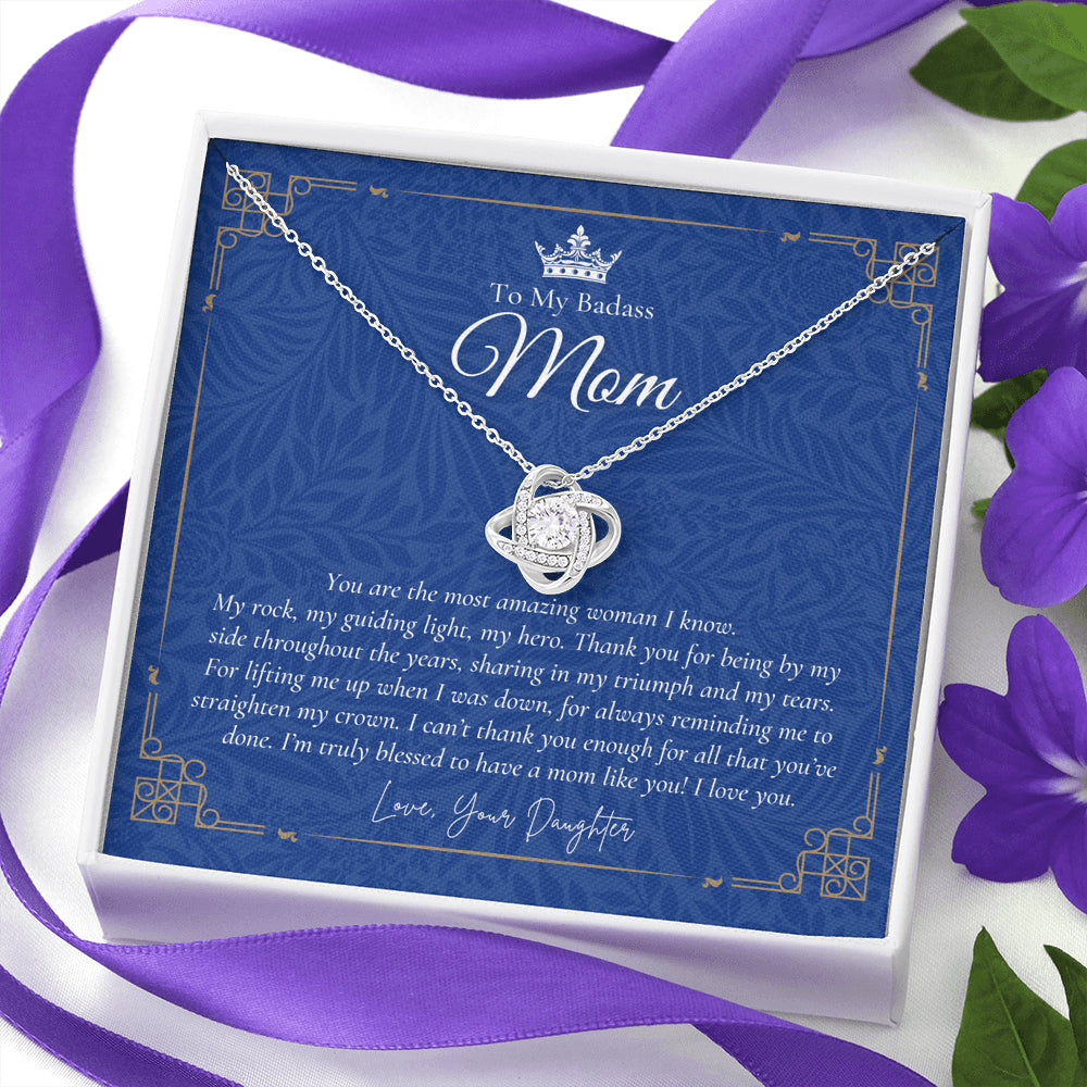 To My Badass Mom Necklace | Badass Mom Gift | Birthday Gift | Gift from Daughter on Wedding Day Mother’s Day Gift | Badass Mom | Love You Mom | Personalized Mothers Necklace | Gift for Mom