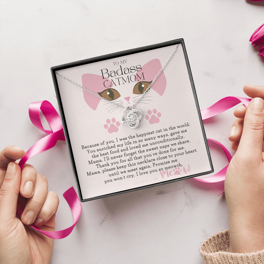 To My Cat Mama, To My Badass Cat Mom, Cat loss gifts, Rainbow Bridge Cat, Pet sympathy gift, Cat loss necklace, Until We Meet Again Necklace, Loss of Cat memorial necklace