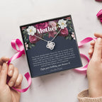 Love Knot Necklace | Mother's Birthday Gift | Necklace for Mom's birthday | Elegant Gift For Mom from Daughter | Best Mom Gift Message Card | Elegant Gift