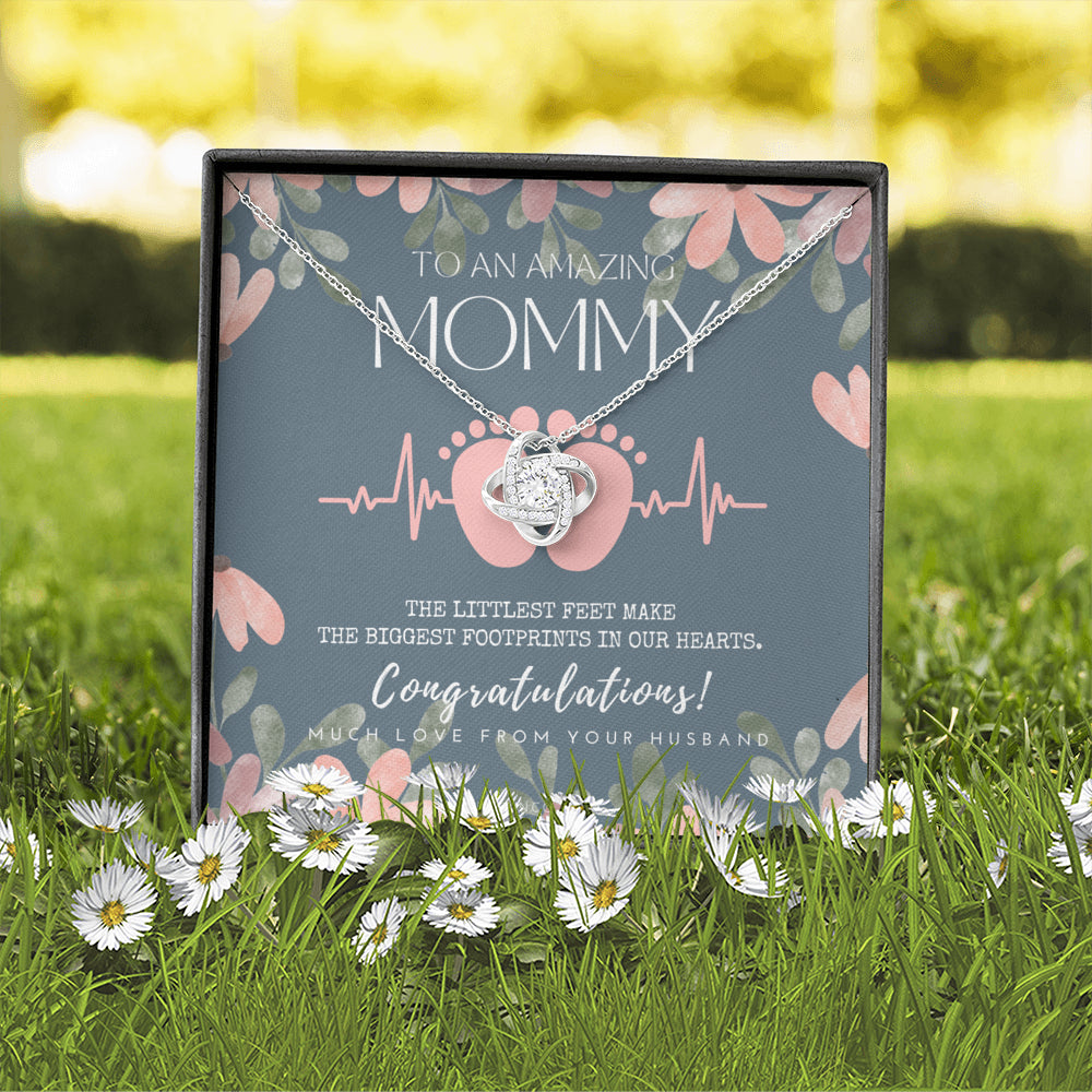 Gift for Pregnant Wife | Mom to be gift | New Mommy Necklace | To Mommy to be | New Mom Jewelry | Love Knot