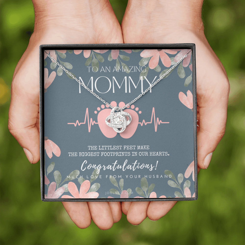 Gift for Pregnant Wife | Mom to be gift | New Mommy Necklace | To Mommy to be | New Mom Jewelry | Love Knot