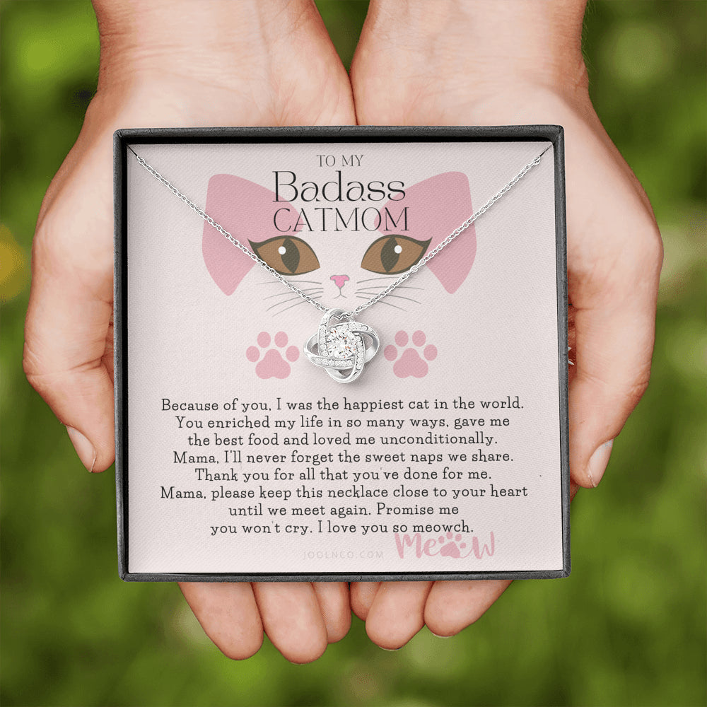 To My Cat Mama, To My Badass Cat Mom, Cat loss gifts, Rainbow Bridge Cat, Pet sympathy gift, Cat loss necklace, Until We Meet Again Necklace, Loss of Cat memorial necklace