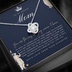 Love Knot Necklace | To My Badass Mom Necklace | Mother’s Day Gift | Personalized Mom Gift | Mothers Necklace | Gift for Mom | Best Mom Gift | Interlock Heart