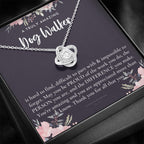 Gift For Female Dog Walker, Dog Walker Retirement Gift, Dog Walker Appreciation Gift, Birthday, Love Knot Necklace