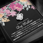 Gift For Female Dog Walker, Dog Walker Retirement Gift, Dog Walker Appreciation Gift, Birthday, Love Knot Necklace