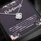 Gift For Female Nutritionist, Nutritionist Gift, Nutritionist Appreciation Gift, Birthday, Love Knot Necklace
