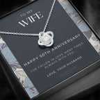 50 Year Anniversary Gift For Wife - Love Knot Necklace