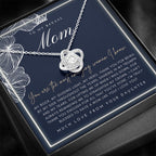 Love Knot Necklace | To My Badass Mom Necklace | Mother’s Day Gift | Personalized Mom Gift | Mothers Necklace | Gift for Mom | Best Mom Gift | Interlock Heart