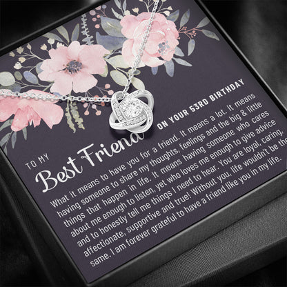 Friend Birthday53 Love Knot Necklace