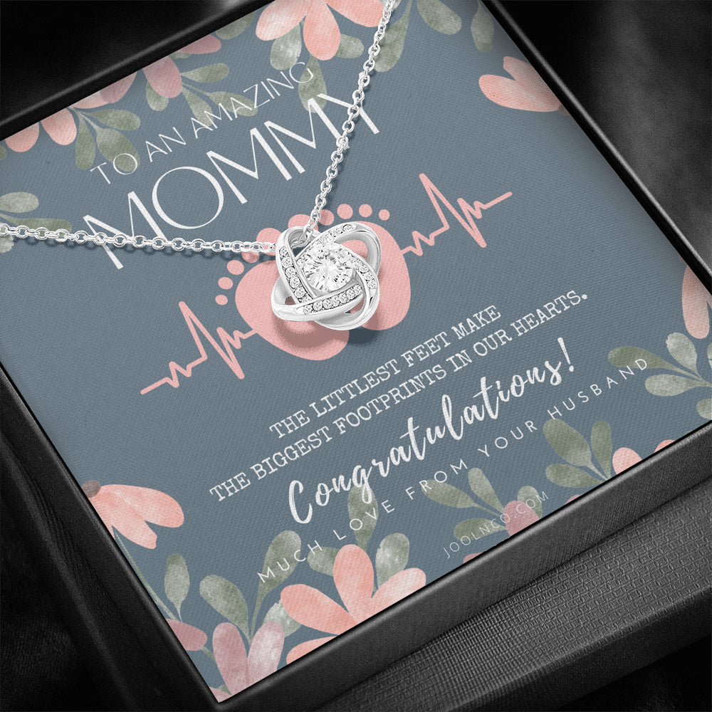 Gift for Pregnant Wife | Mom to be gift | New Mommy Necklace | To Mommy to be | New Mom Jewelry | Love Knot