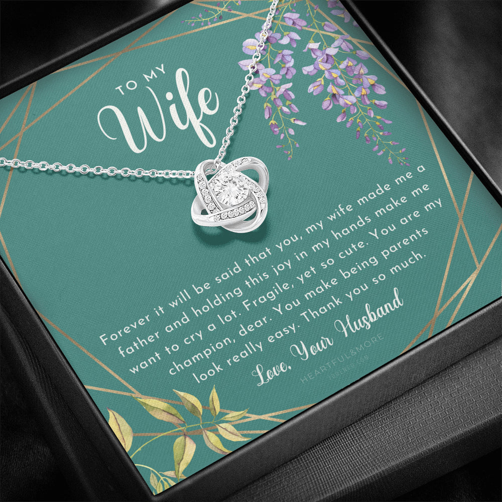 Postpartum Gift for Wife, Gift for Wife Post Pregnancy, Becoming A Mother Gift, Wife After Pregnancy Necklace, Wife Becoming A Mom