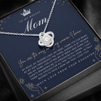 Love Knot Necklace | To My Badass Mom Necklace | Mother’s Day Gift | Personalized Mom Gift | Mothers Necklace | Gift for Mom | Best Mom Gift | Interlock Heart