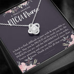 Gift For NICU Nurse, NICU Nurse Retirement Gift, NICU Nurse Appreciation Gift, Birthday, Love Knot Necklace