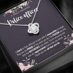 Gift For Female Police officer, Police officer Retirement Gift, Police officer Appreciation Gift, Birthday, Love Knot Necklace