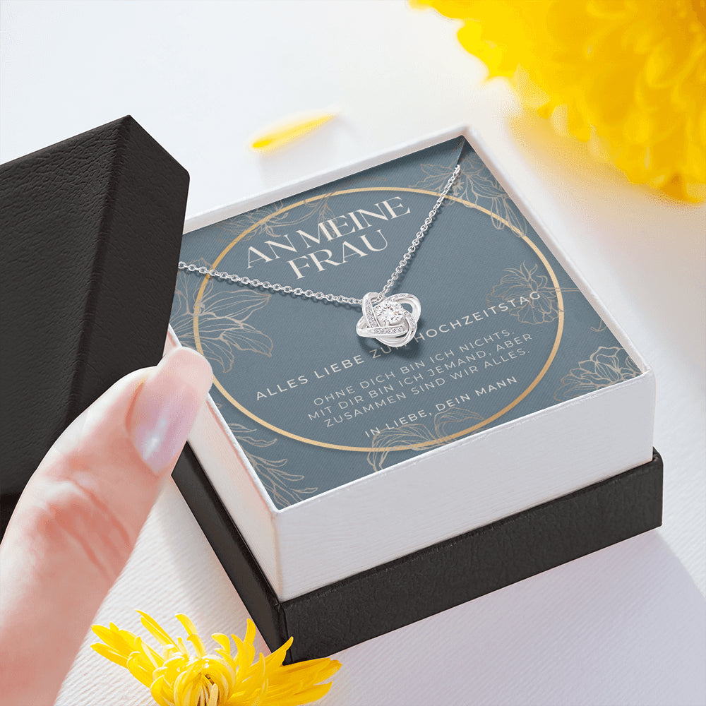Alles liebe zum hochzeitstag, Ideen zu 1 jahr jubiläumsgeschenke, Zum 1 Hochzeitstag Geschenk für Frau, Halskette für deutsche Ehefrau