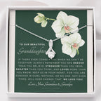 ALLURING BEAUTY Necklace, Gift for Granddaughter from Grandma & Grandpa, To Our Granddaughter, Live Your Dreams, Birthday, Graduation, Christmas