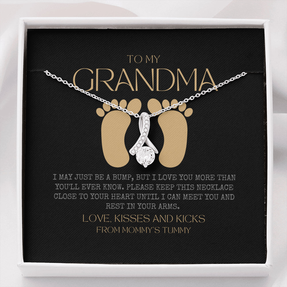 New Grandma Gift | Mom to Grandma Necklace | Pregnancy Announcement Grandparent | Gifts for Grandma | First Time Grandma Gifts | Mothers Day Gift | New Grandma Necklace | I May Just Be A Bump But I Love You More Than You Ever Know | Baby shower gift