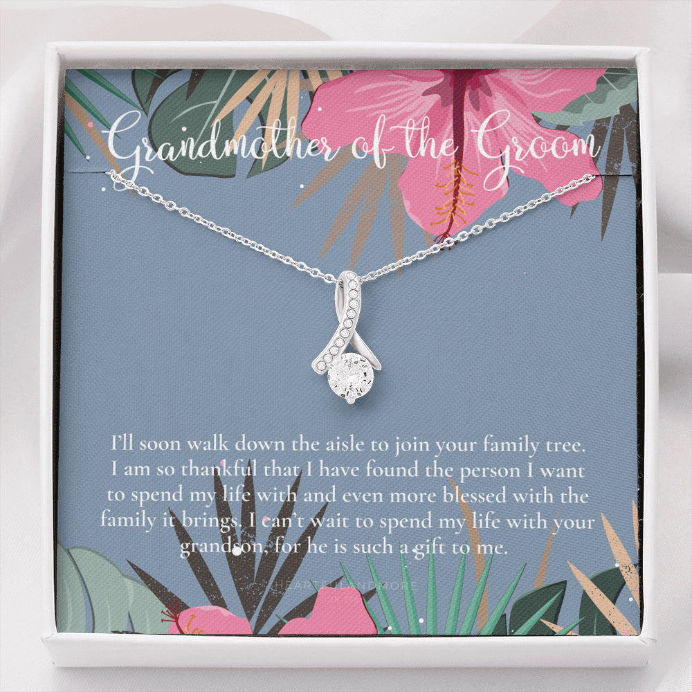 Grandmother of the Groom Gift Necklace, Grandma Wedding Gift, Nana, Bridal Shower, Rehearsal Dinner, Thank You Gift